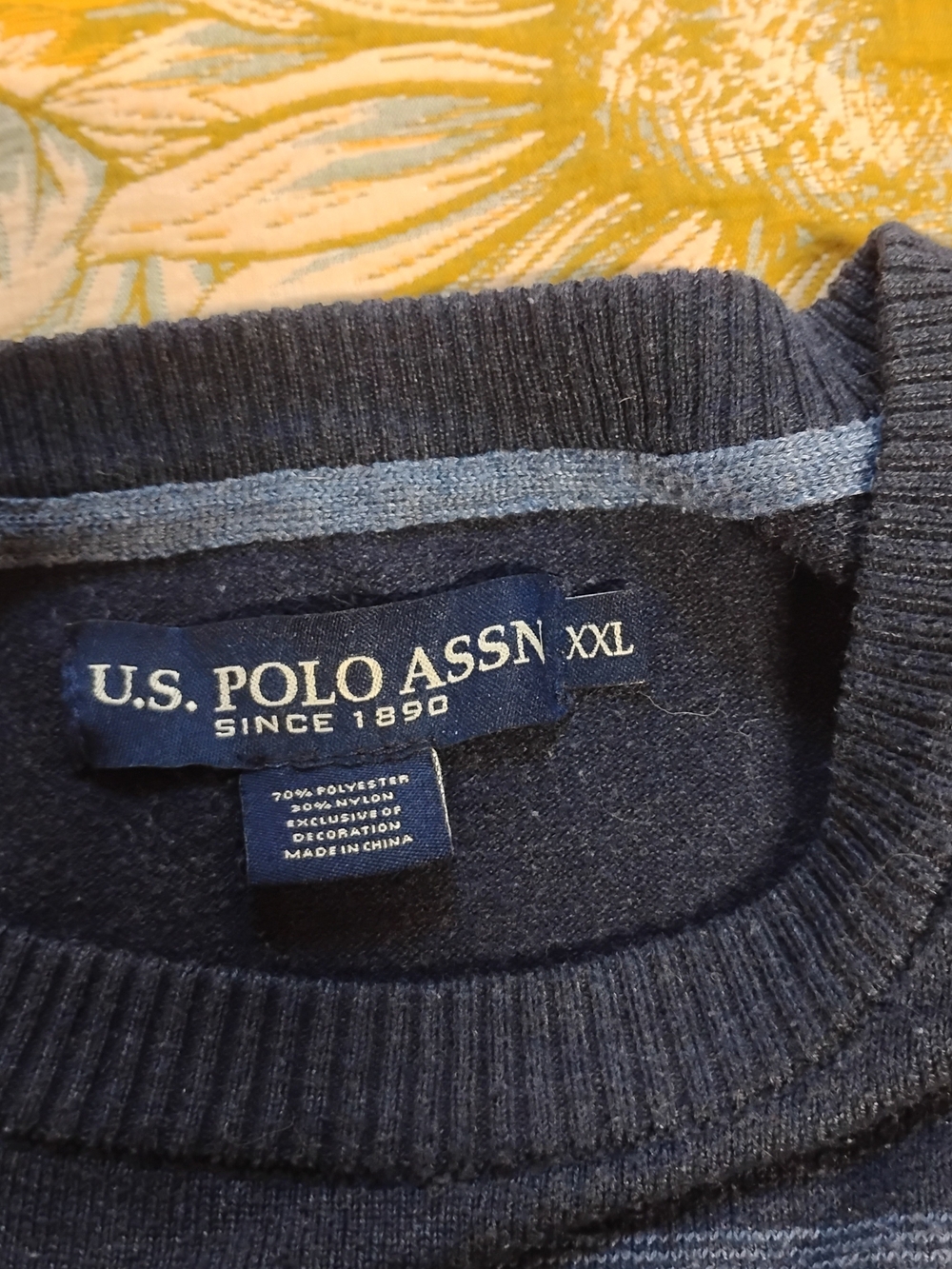 U.S. Polo Assn. Men's Dark Blue Crewneck Sweater